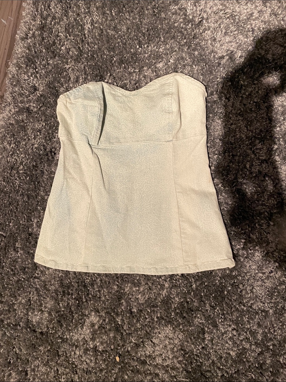 GUESS Strapless Light Mint Green Bustier Top